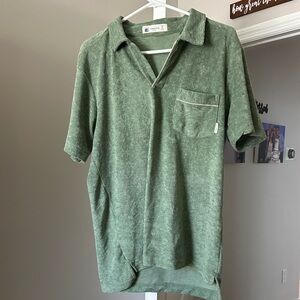 Terry Cloth Green Polo